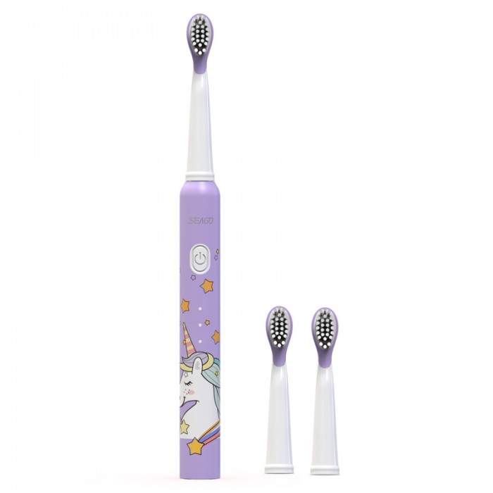 Children's Cartoon Sonic Toothbrush (3-12 years old) Smart Whitening Toothbrush (USB Rechargeable)