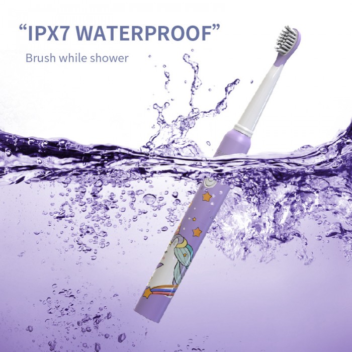 Children's Cartoon Sonic Toothbrush (3-12 years old) Smart Whitening Toothbrush (USB Rechargeable)