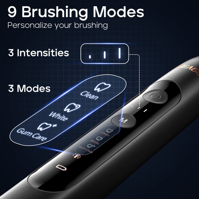 High-end, adult, automatic induction, sonic electric toothbrush IPX7 waterproof (wireless charging)