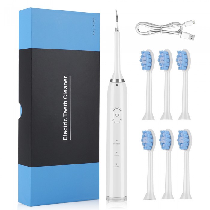 Two-in-one, three-speed adjustable, LED fill light, soft-bristled electric toothbrush (USB charging)