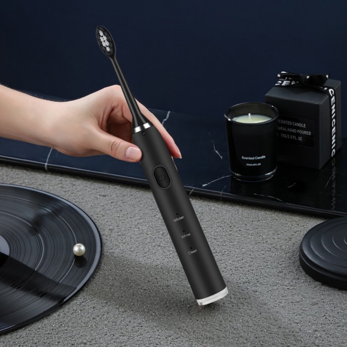 Two-in-one, three-speed adjustable, LED fill light, soft-bristled electric toothbrush (USB charging)