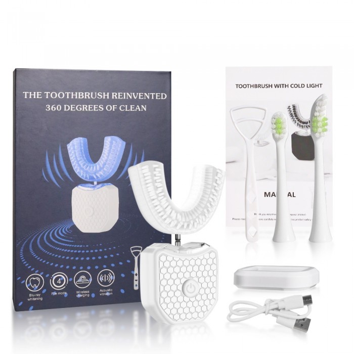Three-in-one fully automatic adult U-shaped electric toothbrush (wireless charging)