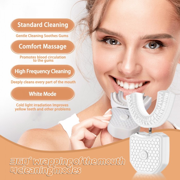 Three-in-one fully automatic adult U-shaped electric toothbrush (wireless charging)