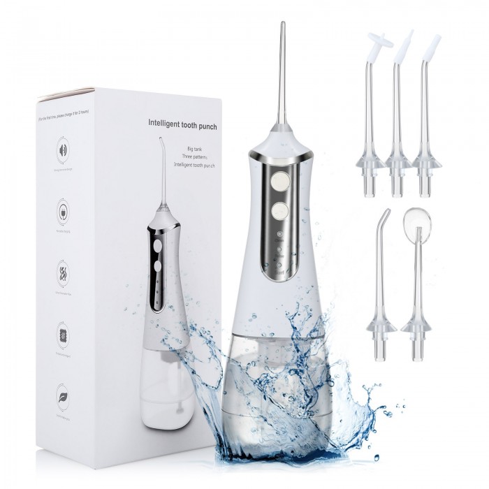 Household electric tooth cleaner (5 nozzles), oral cleaning irrigator (type-c rechargeable)