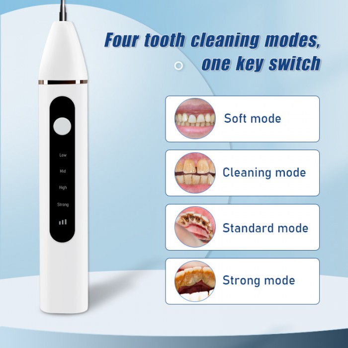 WIFI link, visual ultrasonic scaler (USB charging), tooth brushing, tartar removal, tartar removal set