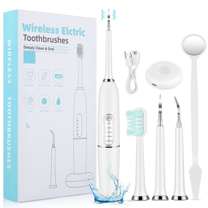 Multifunctional ultrasonic dental scaler (wireless charging), tooth brushing, calculus removal, tartar removal set