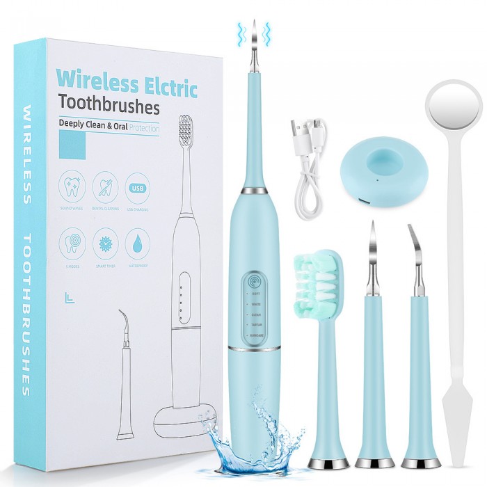 Multifunctional ultrasonic dental scaler (wireless charging), tooth brushing, calculus removal, tartar removal set