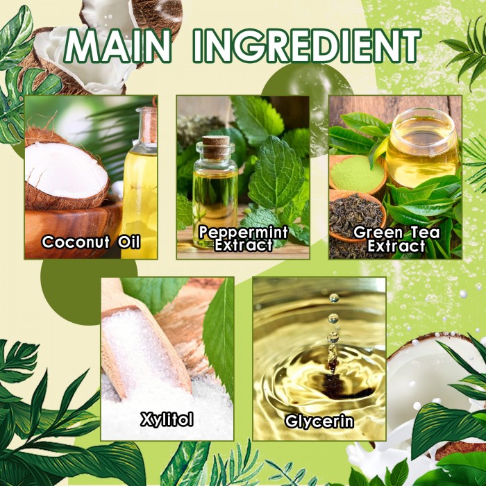 Coconut oil whitening tooth strips (50 pieces in a value pack), extracted from natural plants, whiten teeth quickly