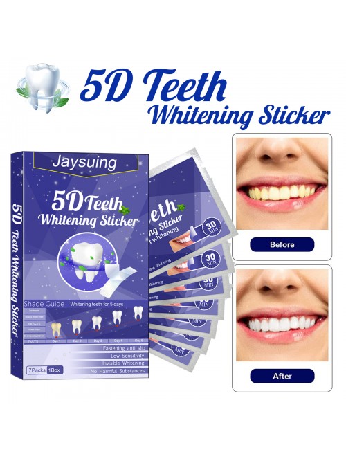 5D Whitening Teeth Strips (50 pieces in a value pack), whiten teeth quickly, remove yellowing and stains, and clean deeply