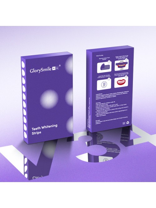 V34 powerful whitening and whitening tooth strips (14 pairs, half a month's supply), yellow and stain removing whitening tooth str...