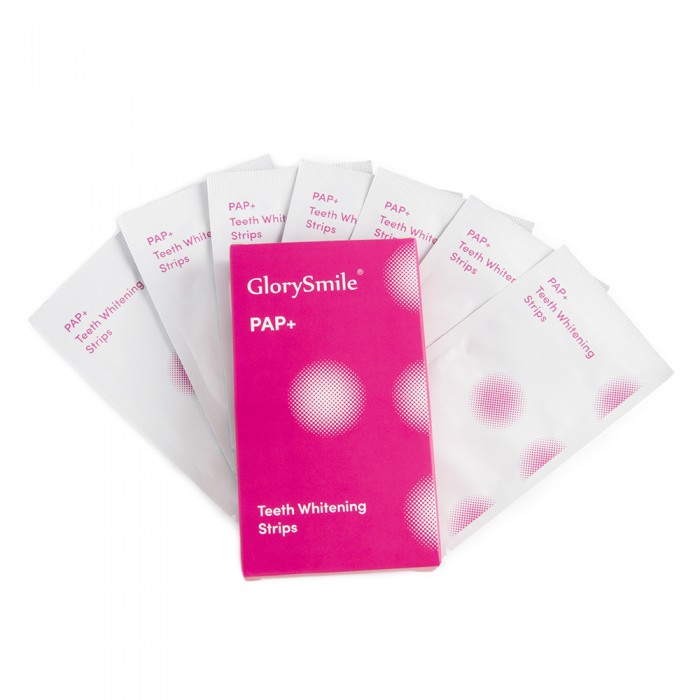 PAP, 3D teeth whitening strips (14 pairs, half a month’s supply), yellow and stain removal strips