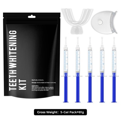 Home gel cold light teeth whitening device, teeth cleaning and whitening kit (including 5 gels)
